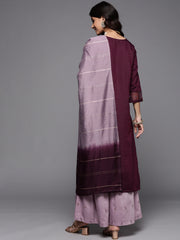 embroidered kurta paired with contrast color sharara and dupatta