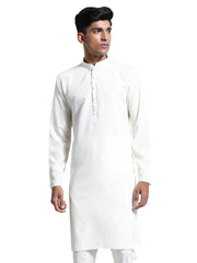 Men's Cream Crepe Kurta