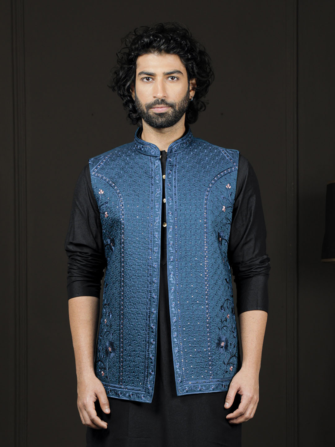 Men's Silk Blend Nehru Jacket