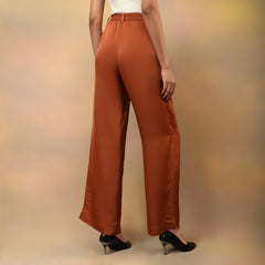 Rust Coloured Flared Pants