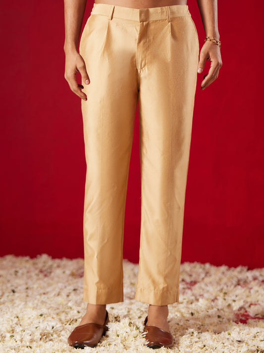 Men's Rose GoldViscose Pant Style Pyjama