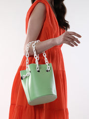 Women's The Block-A-Chain Bucket Bag - Pistachio Green