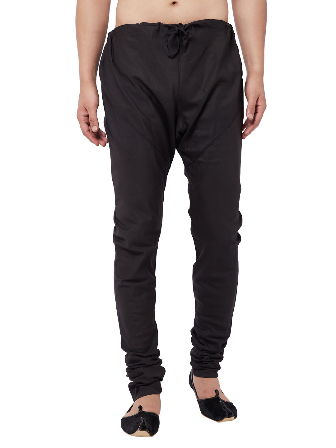 Men's Black Cotton Blend Pyjama