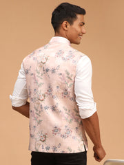 Men's Multicolor-Base-Peach - Nehru Jacket