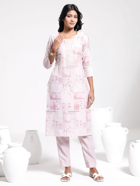 Women's Lavender Kurta Set