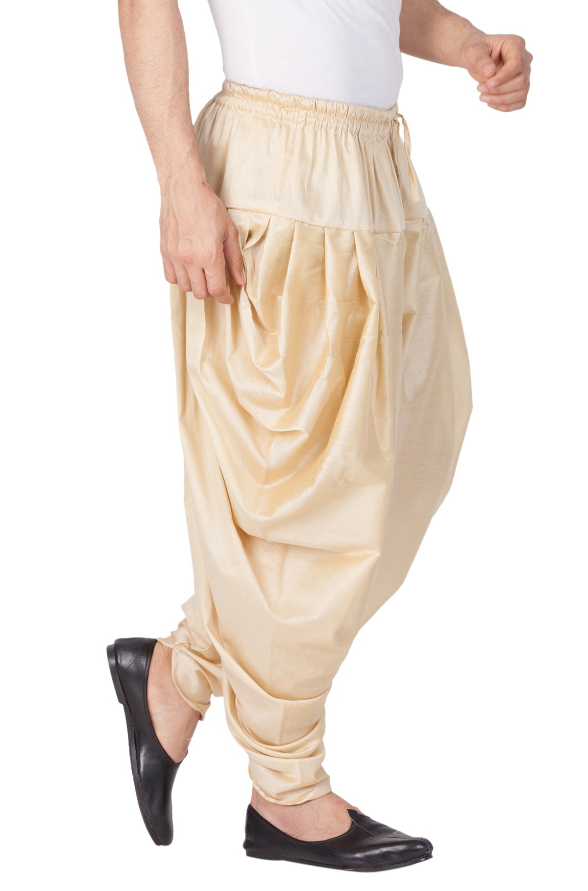 Men's Gold Cotton Blend Dhoti