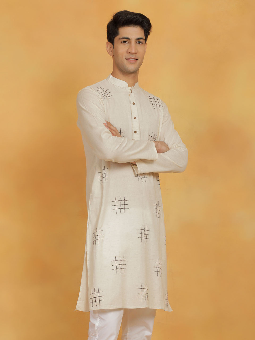 Men's Cream  Kora Kurta