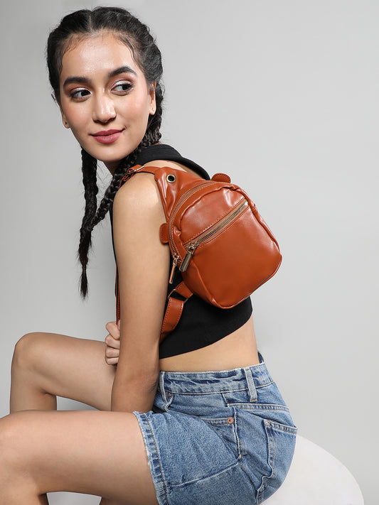 Women's The Patch Sling Bag - Tan Brown