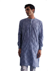 Men's Aqua Cotton Kurta