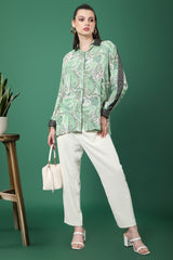 Jade Printed Paisely Shirt