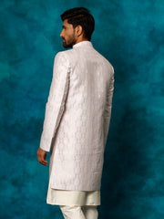 Men's Purple Silk Blend Sherwani Only Top