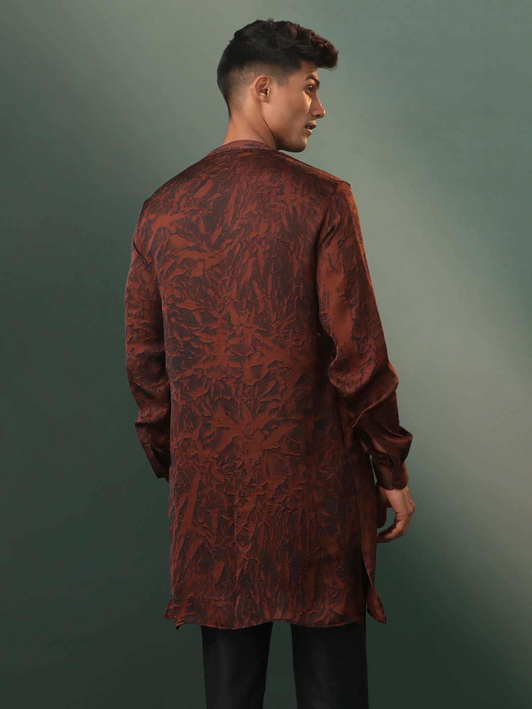 Men's Coffe Cotton Blend Kurta