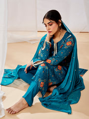 Women's Blue Kurta Set