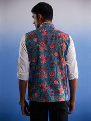 Men's Aqua - Nehru Jacket