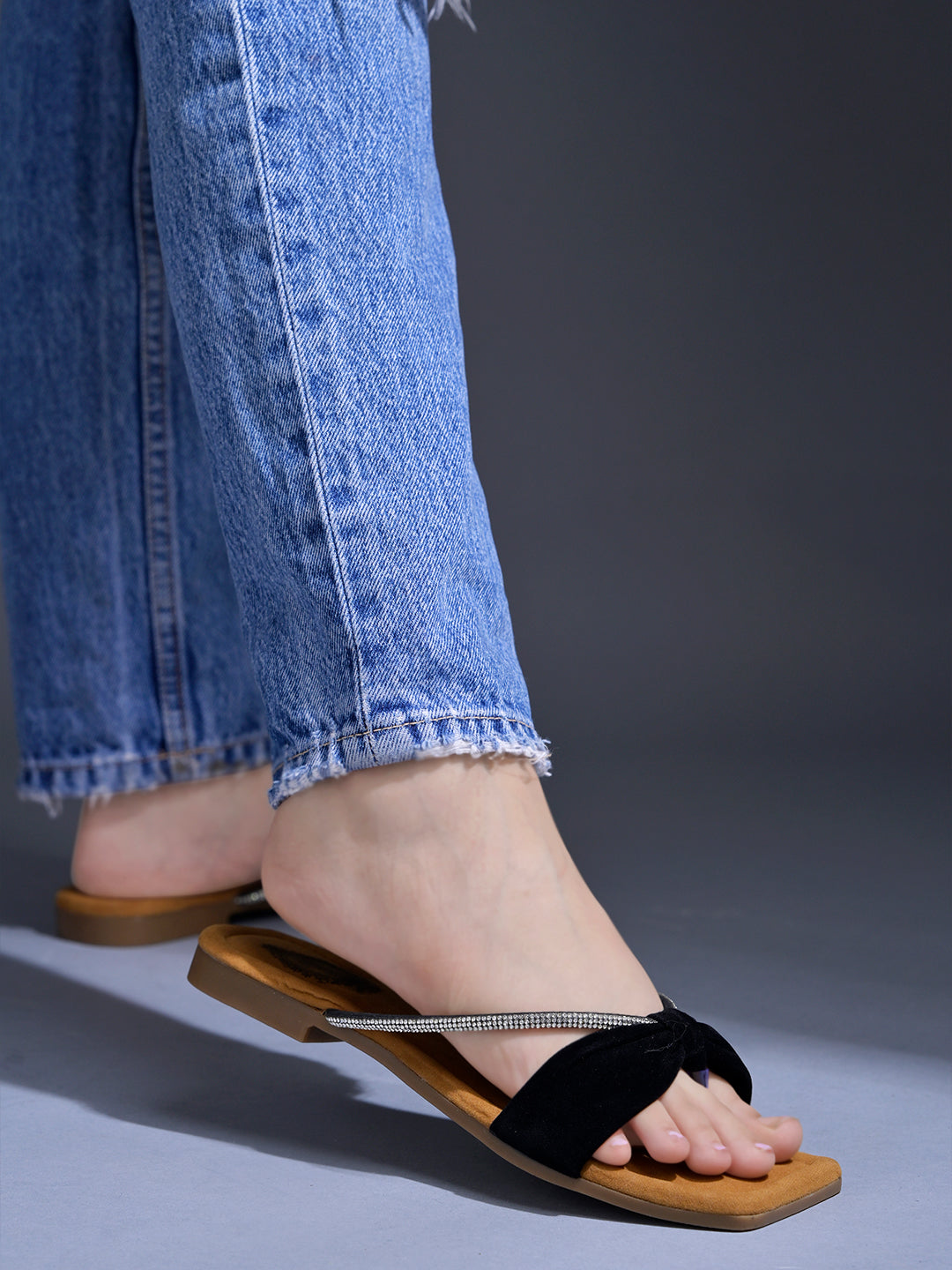 Shoetopia Stylish Casual Black Flats For Women & Girls