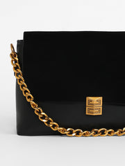 Women's The Velvet Block Shoulder Bag - Midnight Black