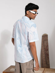 Men's Lavender Cotton Ethnic Shirt