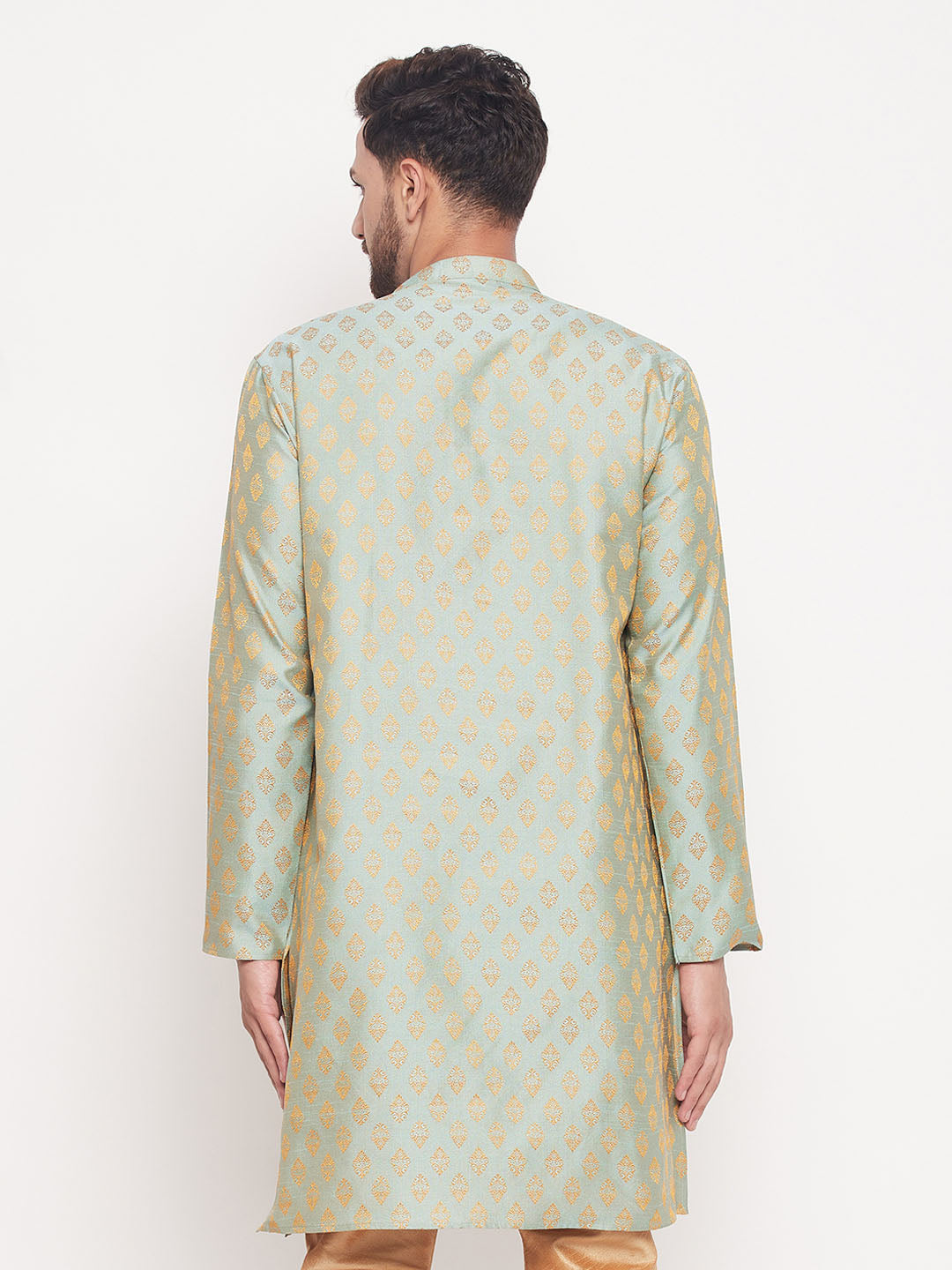 men-mint-green-silk-blend-kurta-1