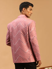 Men's Onion Pink Viscose Jodhpuri