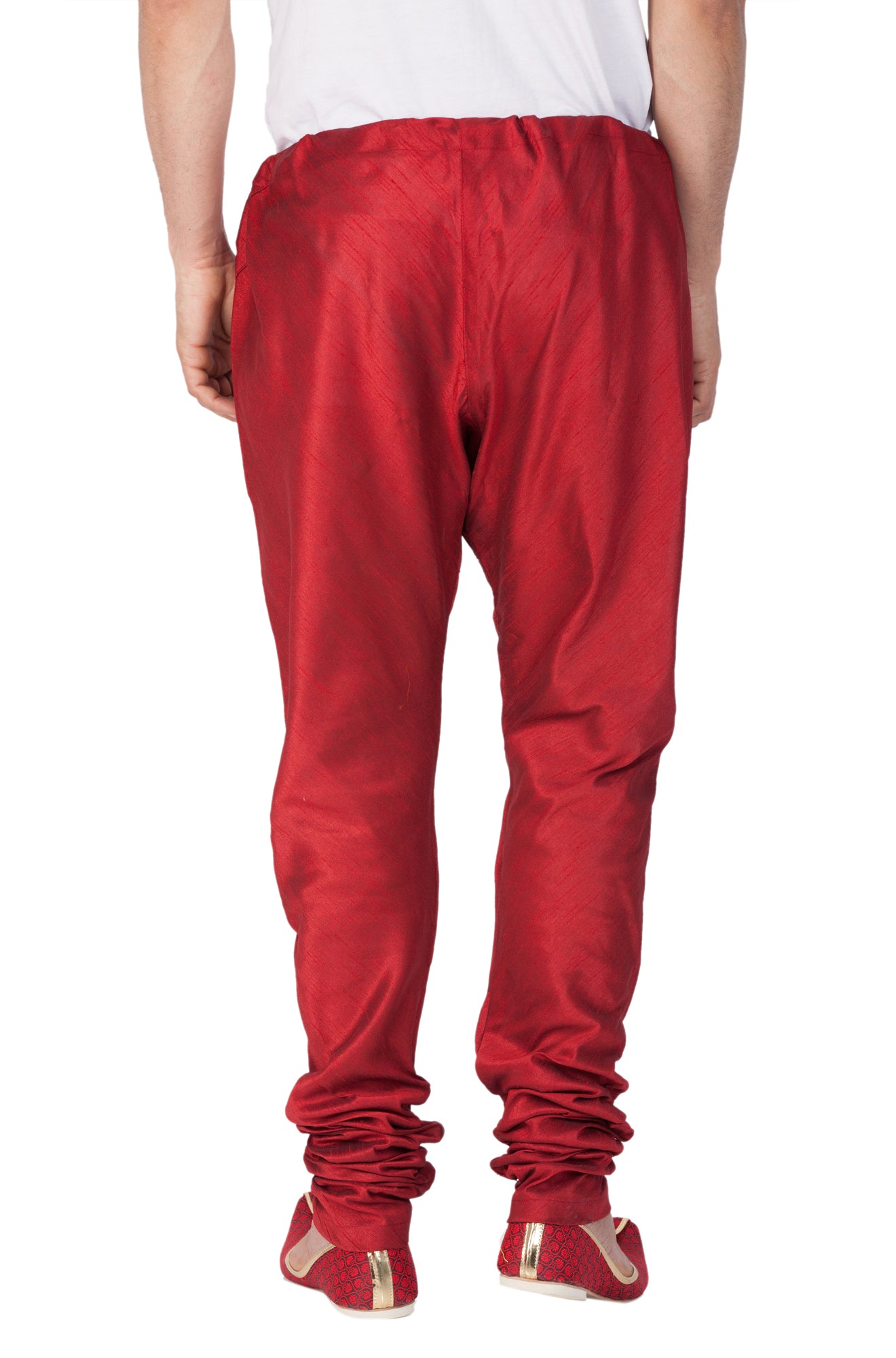 Men's Maroon Silk Blend Pyjama