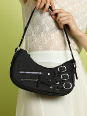 Women's The Denim Shoulder Bag - Charcoal Black