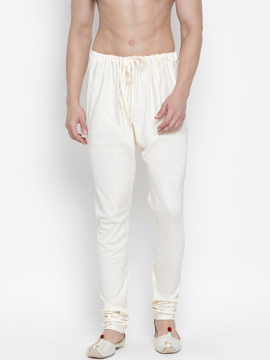 Men's White Cotton Blend Pyjama