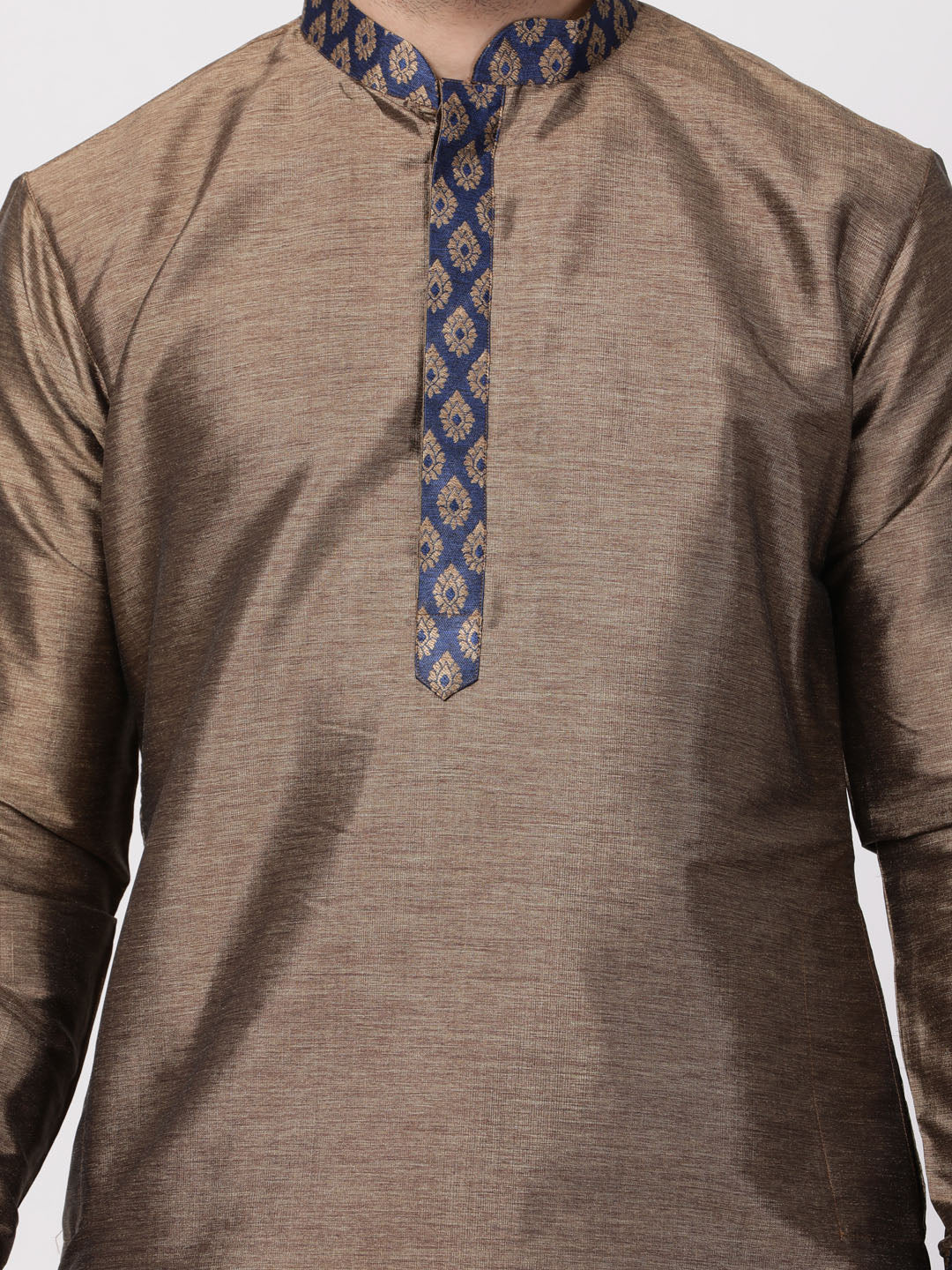 Men's Bronze Silk Blend Kurta