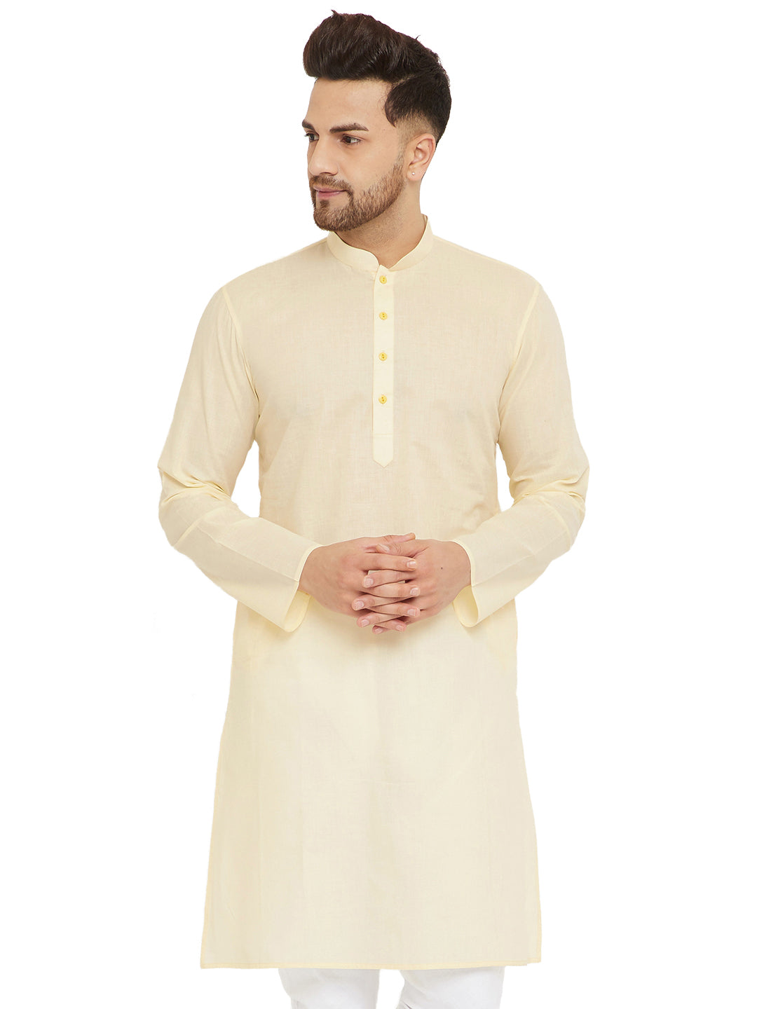 Men's Cream Cotton Kurta