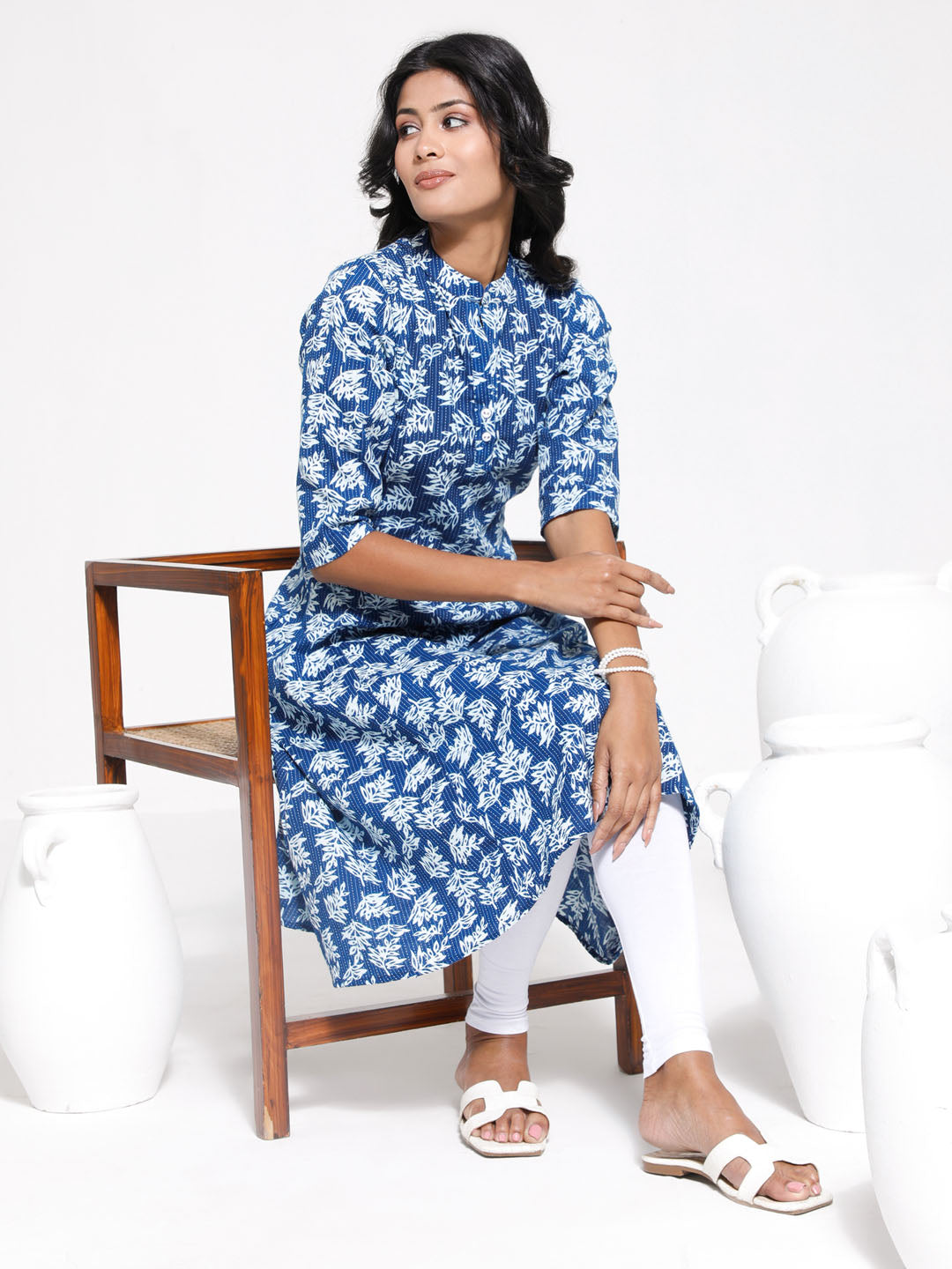 Women's Blue Kurta Set