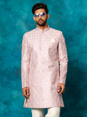 Men's Purple Silk Blend Sherwani Only Top