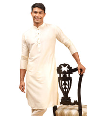 Men's Cream Viscose Kurta