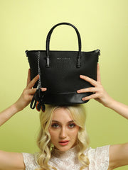 Women's The Basket Hand Bag - Midnight Black