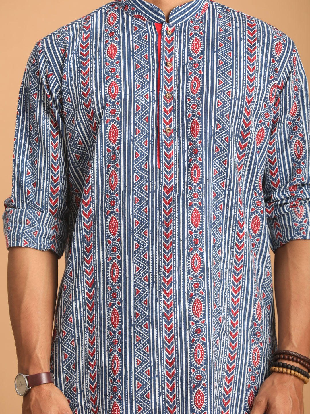 Men's Indigo Blue Cotton Kurta