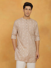 Men's Beige Cotton Kurta