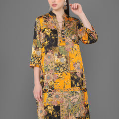 Myra Abstract Floral Printed Kurta