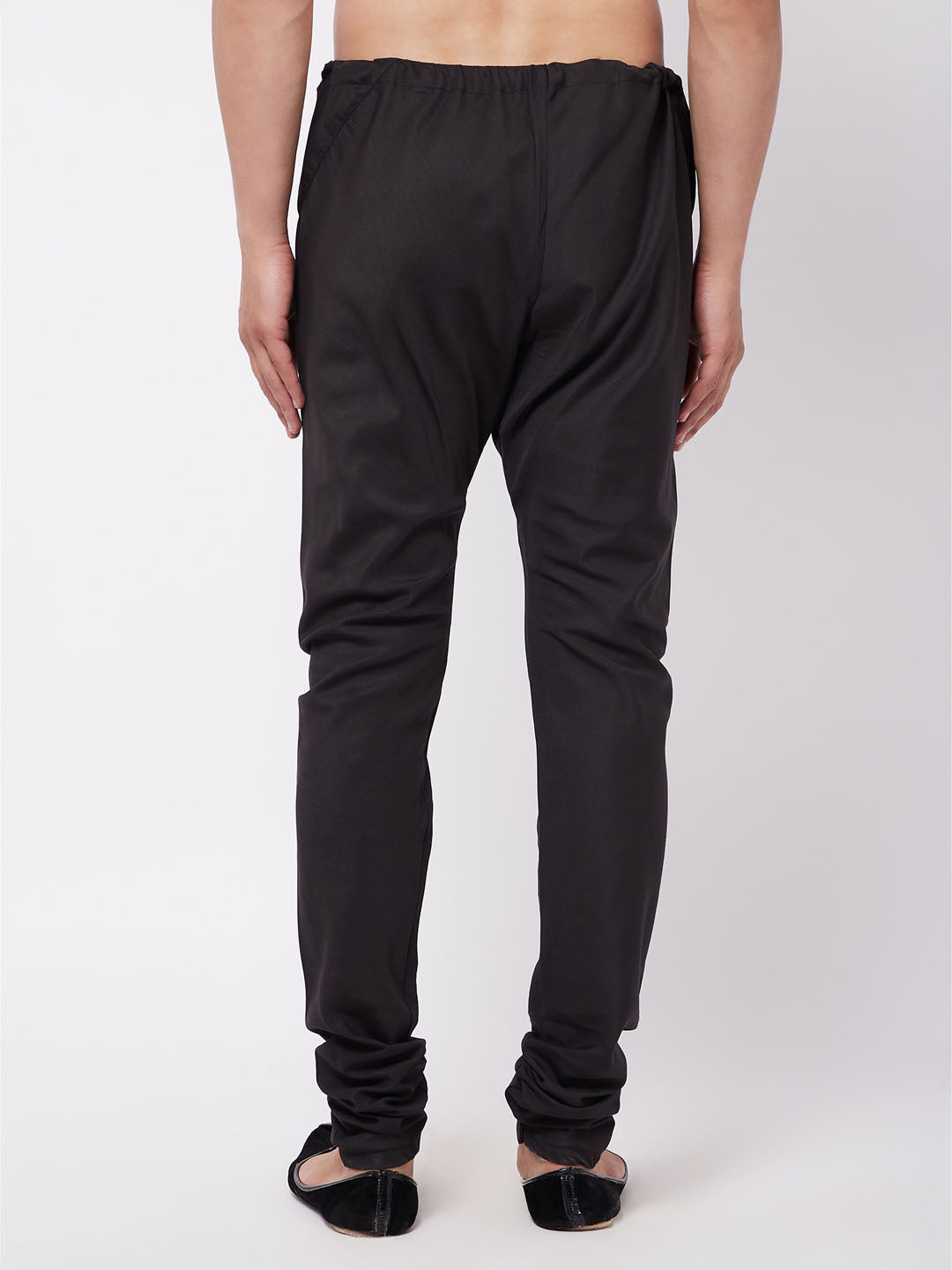 Men's Black Cotton Blend Pyjama