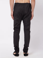 Men's Black Cotton Blend Pyjama