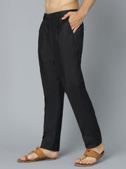 Men's Black Viscose Pant Style Pyjama