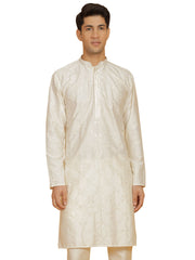 Men's Cream Viscose Kurta