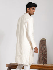 Men's Cream Viscose Kurta