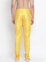 Men's Yellow Silk Blend Pyjama