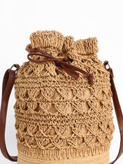 Women's The Straw Bucket Bag - Beige