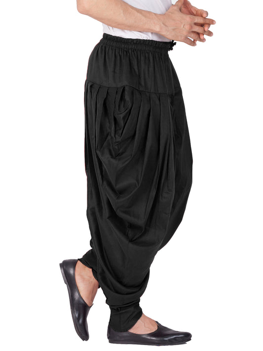 Men's Black Cotton Blend Dhoti