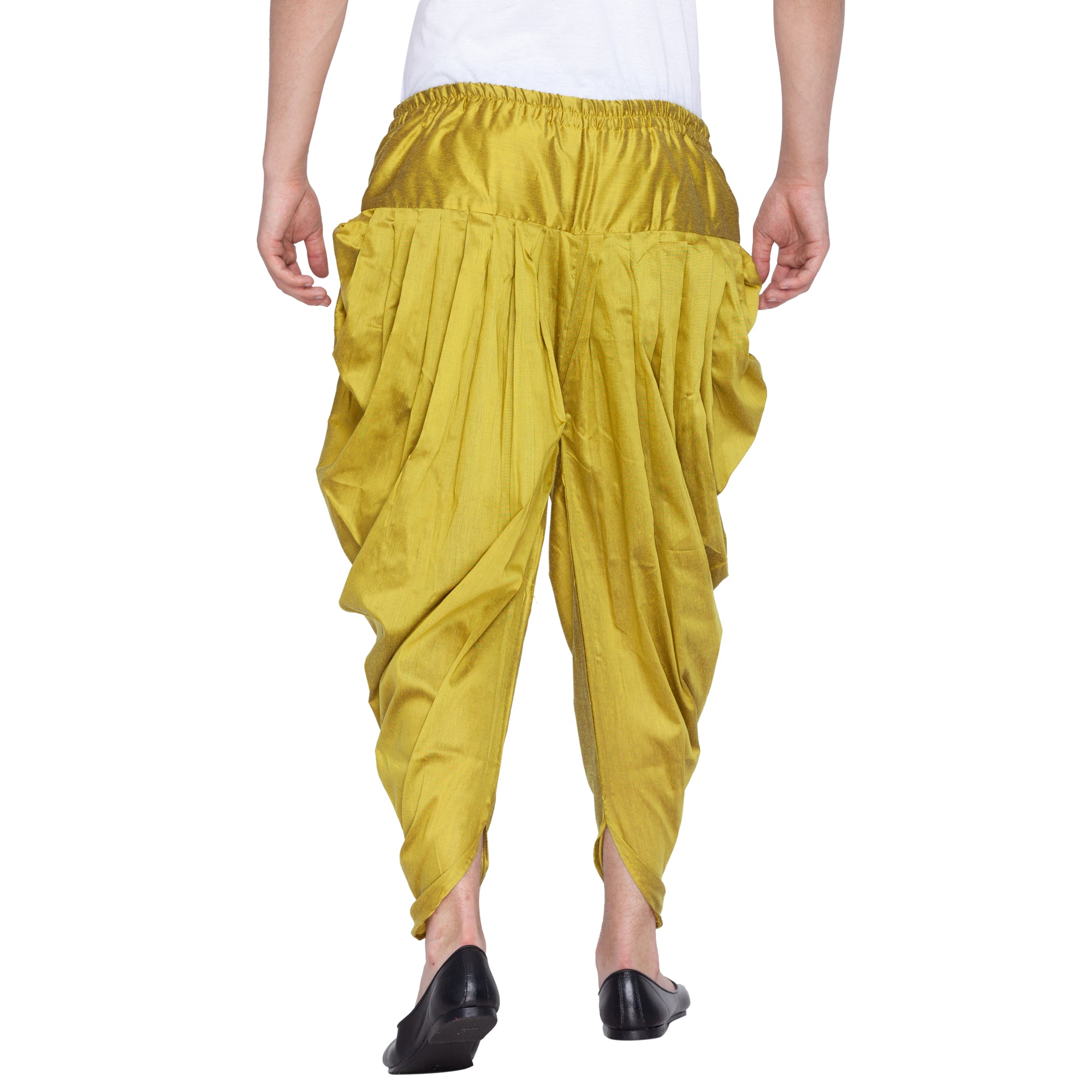 Men's Green Cotton Blend Dhoti