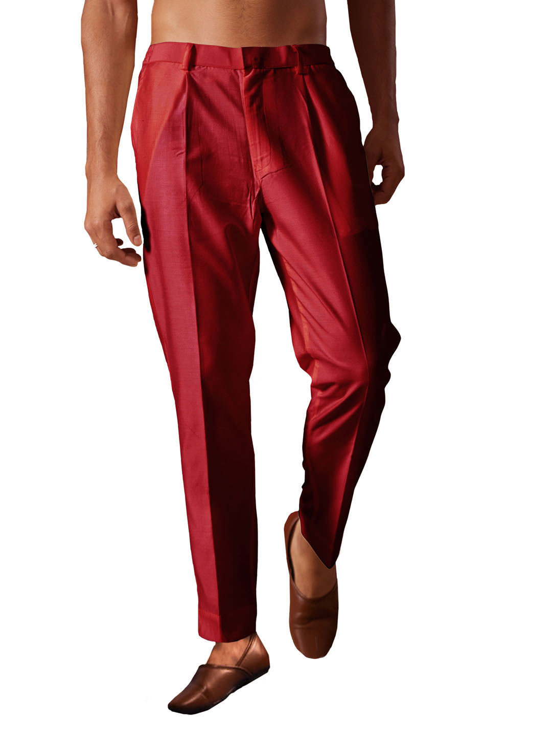 Men's Maroon Viscose Pant Style Pyjama