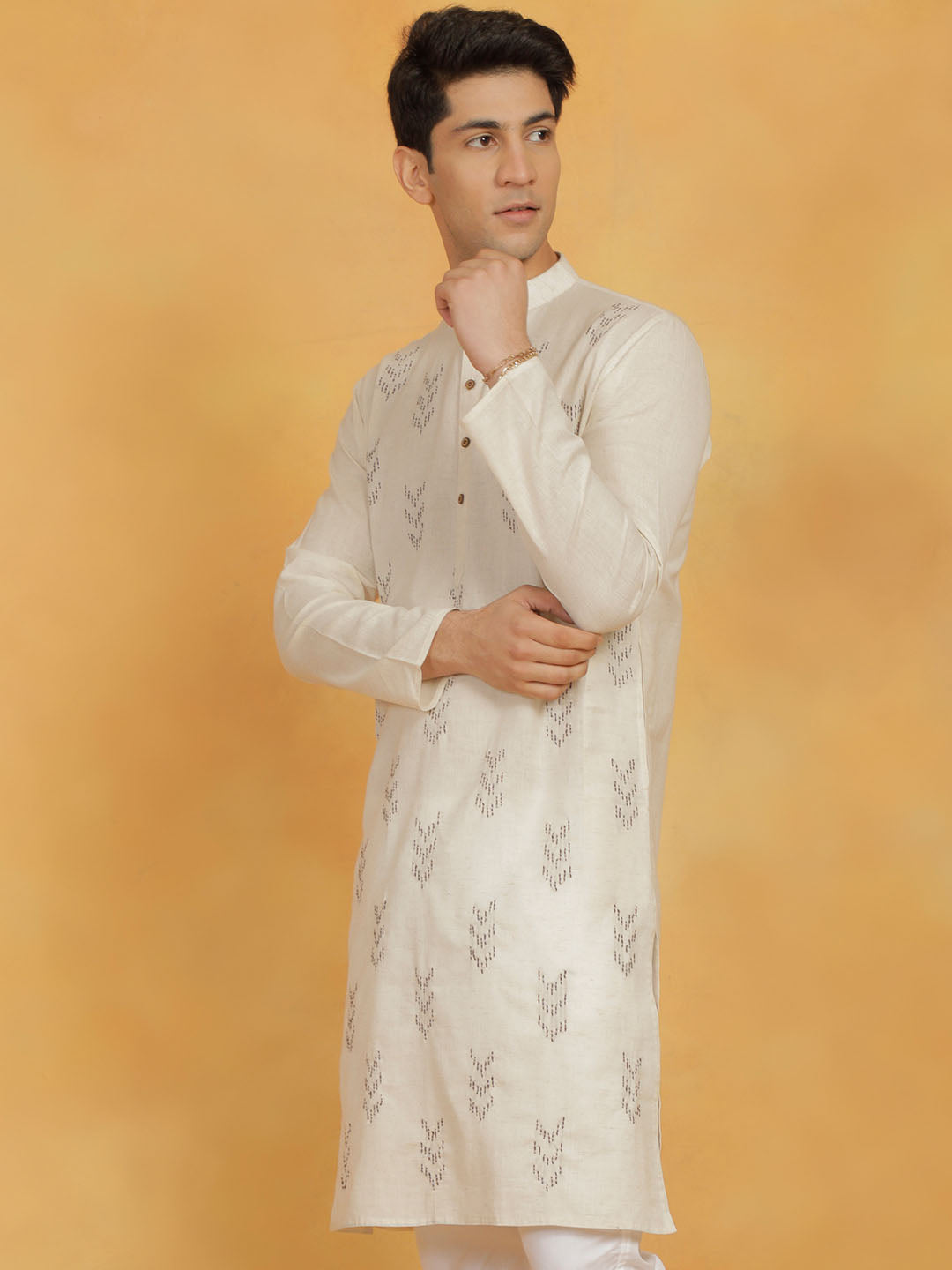 Men's Cream  Kora Kurta