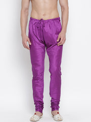 Men's Purple Silk Blend Pyjama