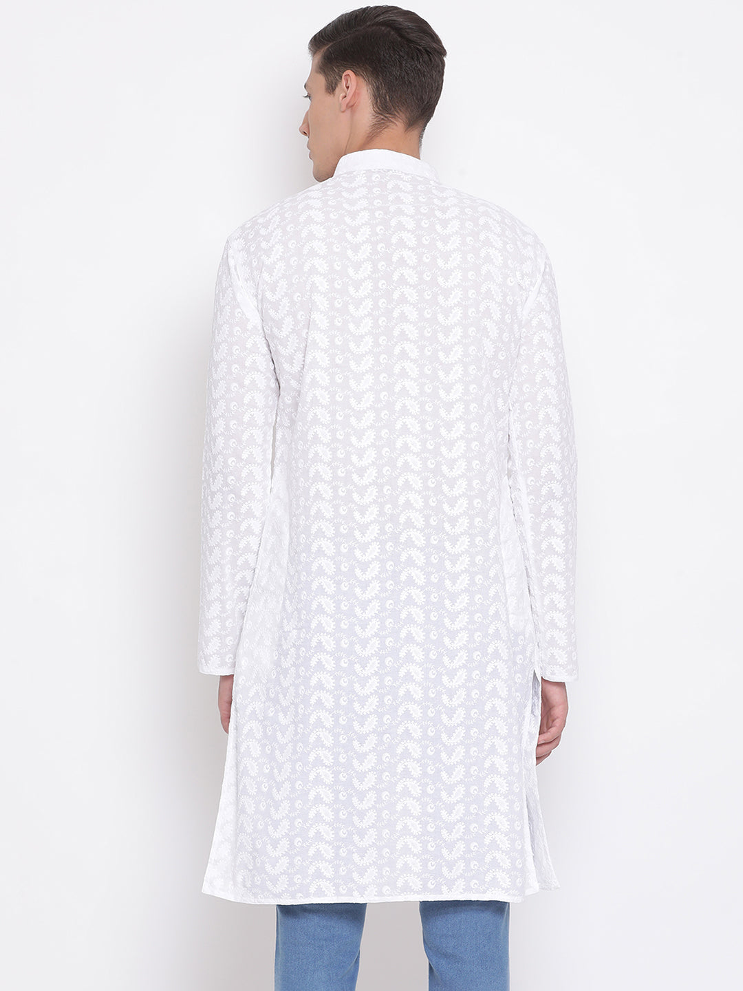 Men's White Pure Cotton Kurta