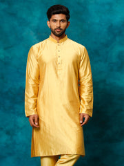 Men's Mustard Viscose Kurta