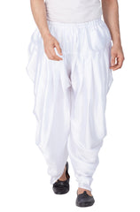 Men's White Cotton Blend Dhoti